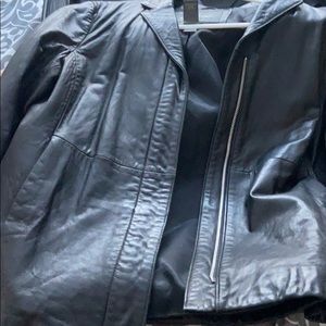 100% leather coat